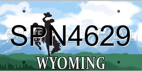 SPN4629 Wyoming License Plate