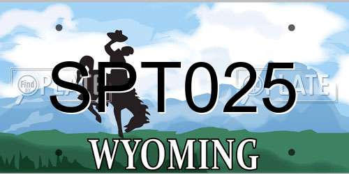 SPT025 Wyoming License Plate