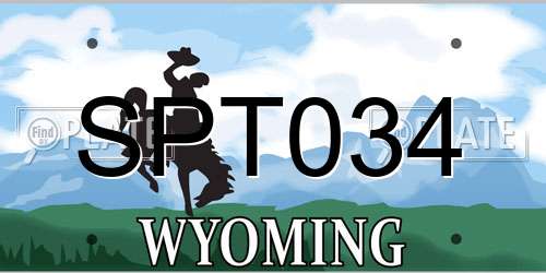 SPT034 Wyoming License Plate