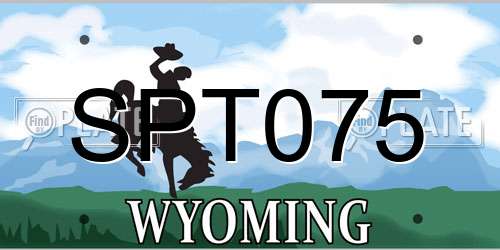SPT075 Wyoming License Plate