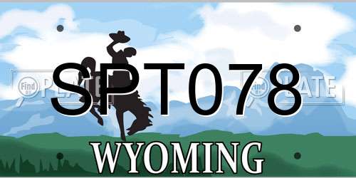 SPT078 Wyoming License Plate