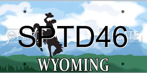 SPTD46 Wyoming License Plate