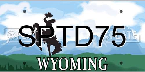 SPTD75 Wyoming License Plate