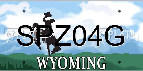 SPZ04G Wyoming License Plate