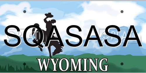 SQASASA Wyoming License Plate
