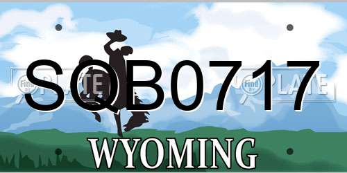SQB0717 Wyoming License Plate