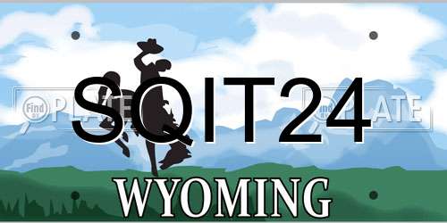 SQIT24 Wyoming License Plate