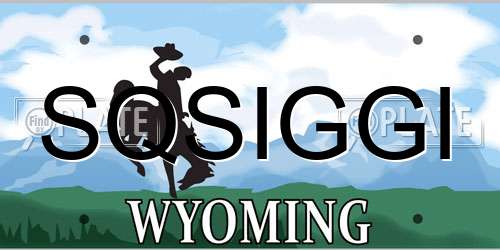 SQSIGGI Wyoming License Plate