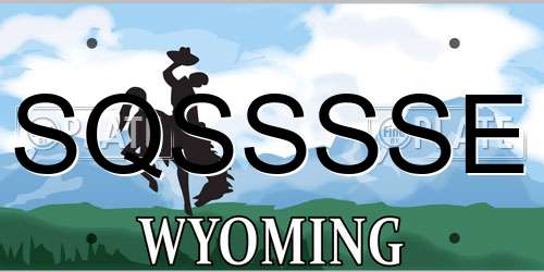 SQSSSSE Wyoming License Plate
