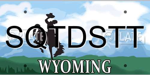 SQTDSTT Wyoming License Plate