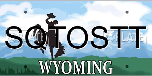 SQTOSTT Wyoming License Plate