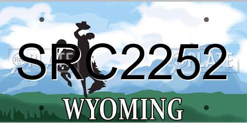 SRC2252 Wyoming License Plate