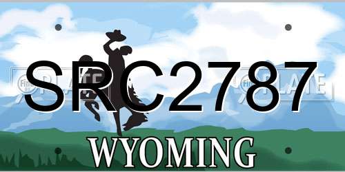 SRC2787 Wyoming License Plate