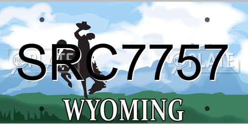 SRC7757 Wyoming License Plate