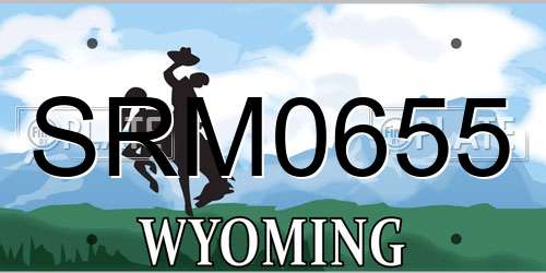 SRM0655 Wyoming License Plate