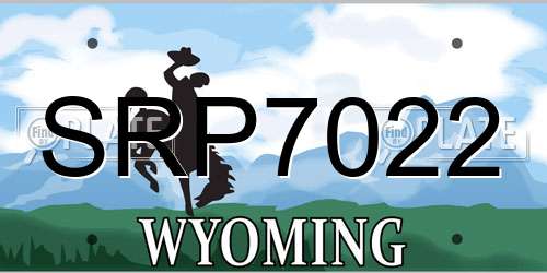 SRP7022 Wyoming License Plate