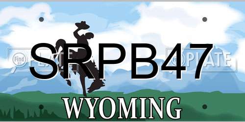 SRPB47 Wyoming License Plate