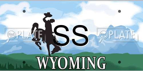 SS Wyoming License Plate