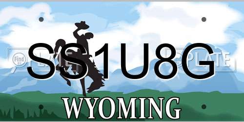 SS1U8G Wyoming License Plate