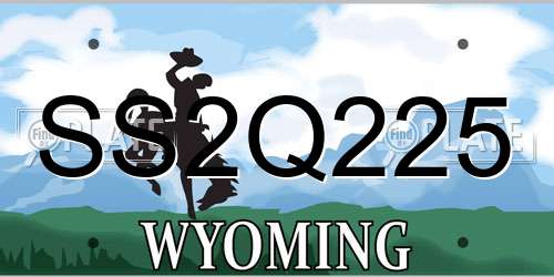 SS2Q225 Wyoming License Plate