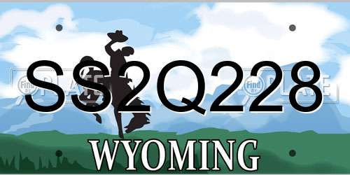 SS2Q228 Wyoming License Plate