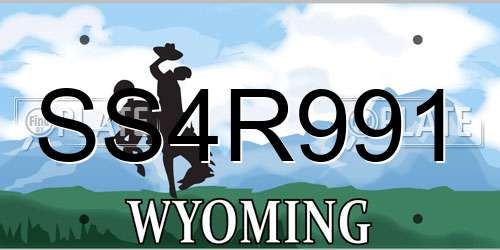 SS4R991 Wyoming License Plate