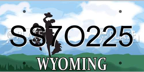 SS7O225 Wyoming License Plate