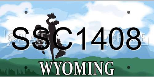 SSC1408 Wyoming License Plate