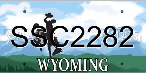 SSC2282 Wyoming License Plate