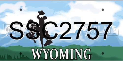 SSC2757 Wyoming License Plate