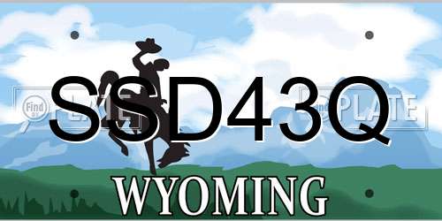 SSD43Q Wyoming License Plate