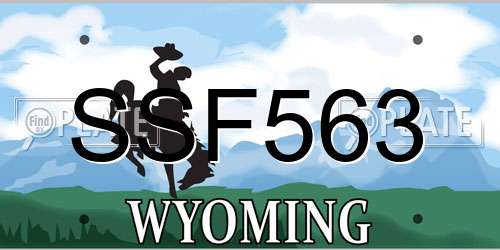 SSF563 Wyoming License Plate