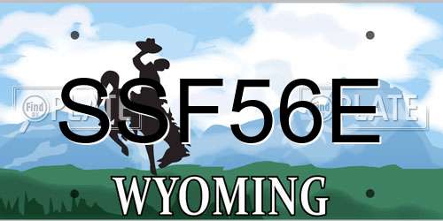 SSF56E Wyoming License Plate