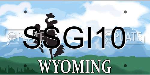 SSGI10 Wyoming License Plate