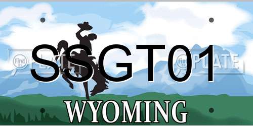 SSGT01 Wyoming License Plate
