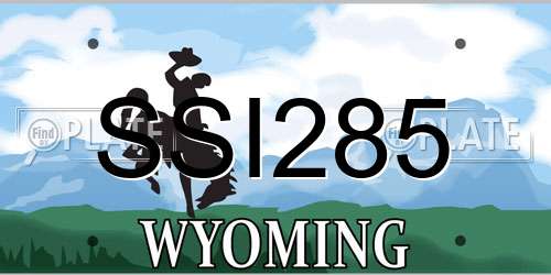 SSI285 Wyoming License Plate