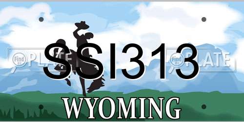 SSI313 Wyoming License Plate