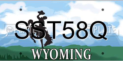 SST58Q Wyoming License Plate