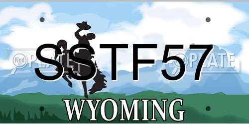 SSTF57 Wyoming License Plate