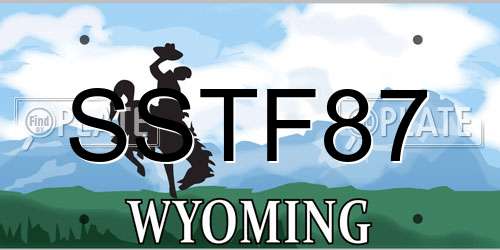 SSTF87 Wyoming License Plate