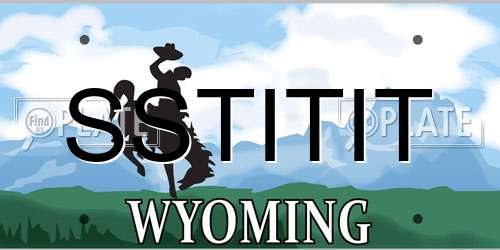 SSTITIT Wyoming License Plate
