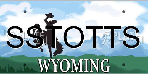SSTOTTS Wyoming License Plate