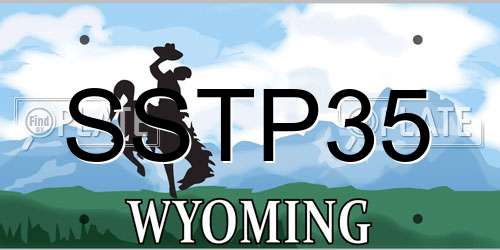 SSTP35 Wyoming License Plate
