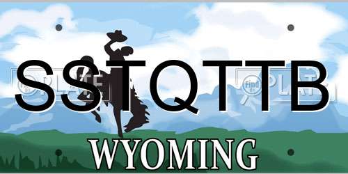 SSTQTTB Wyoming License Plate
