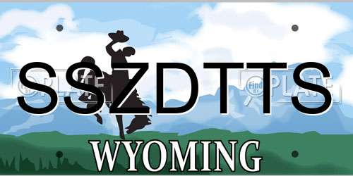 SSZDTTS Wyoming License Plate