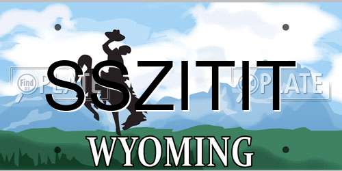 SSZITIT Wyoming License Plate