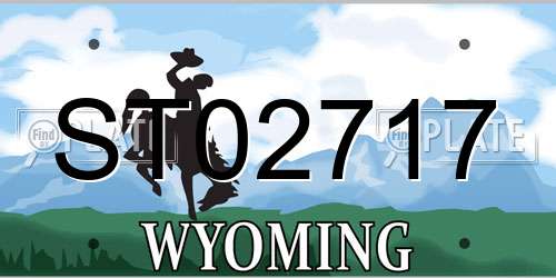 ST02717 Wyoming License Plate