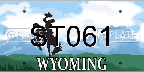 ST061 Wyoming License Plate