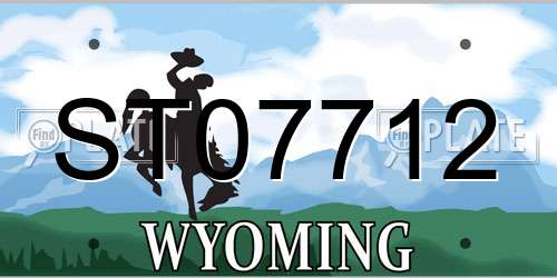 ST07712 Wyoming License Plate