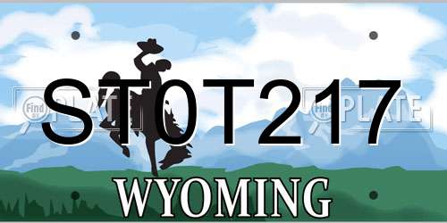 ST0T217 Wyoming License Plate